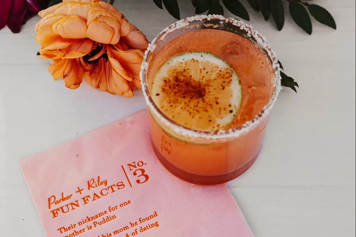 retro inspired drinks and food