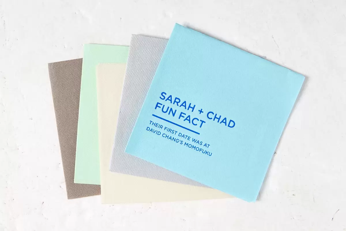 fun fact napkins for your wedding