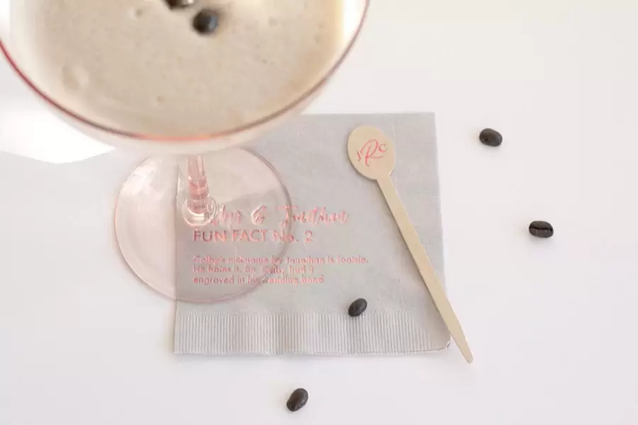 Modern Fun Fact napkins