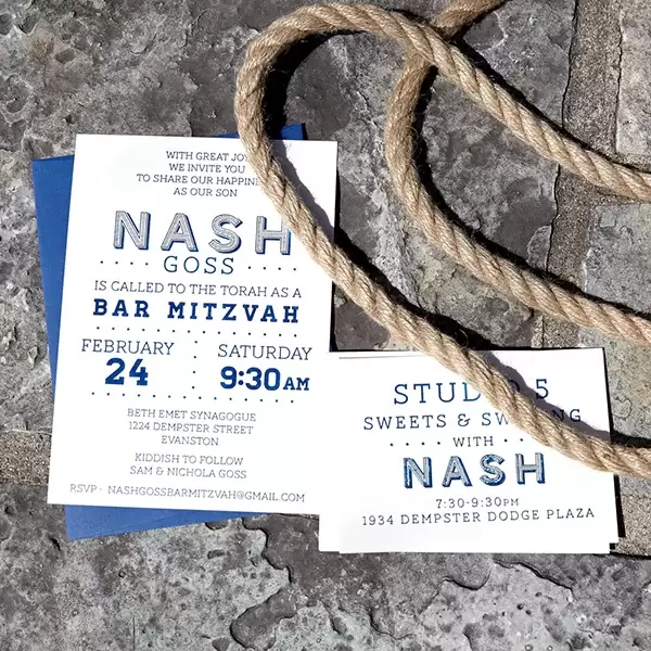 Planning a Bar or Bat Mitzvah custom invitations