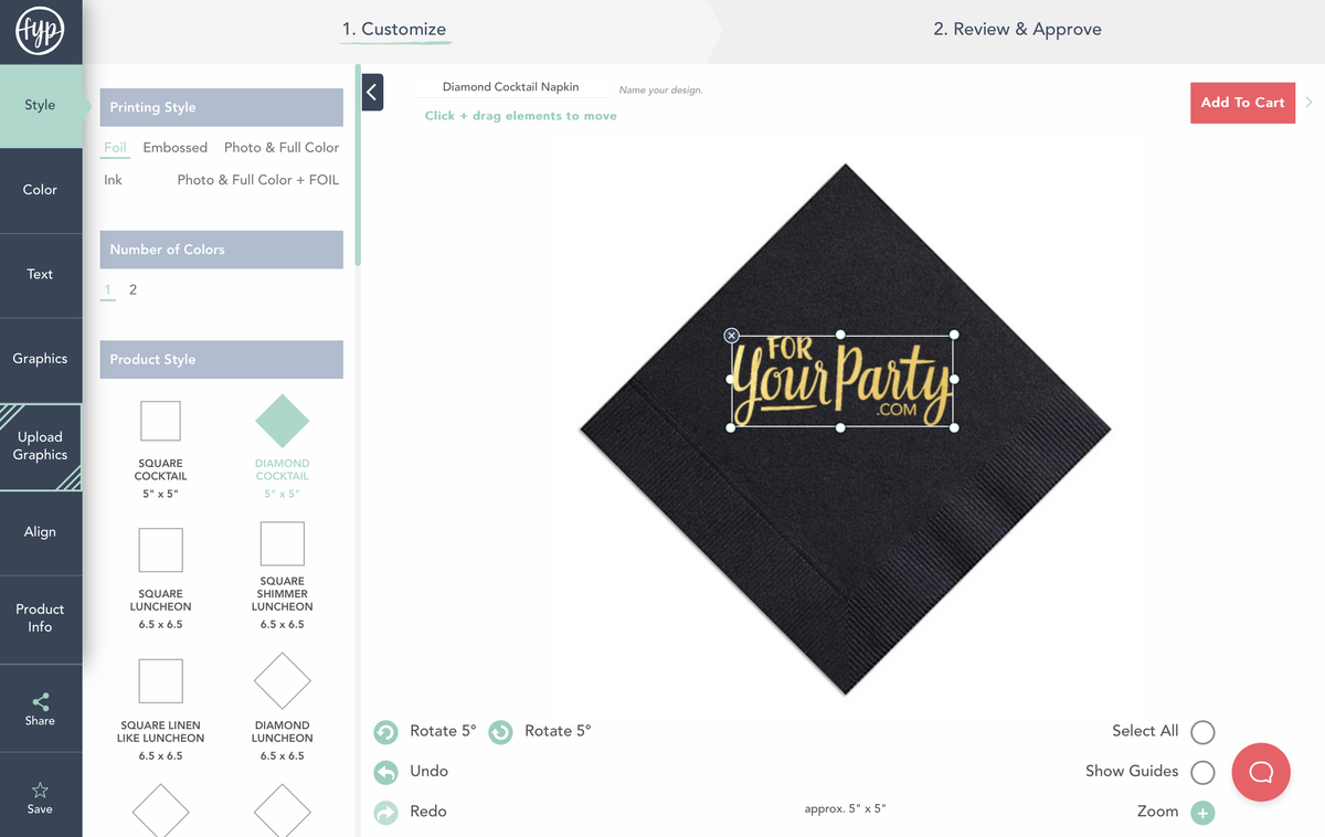 custom party supplies