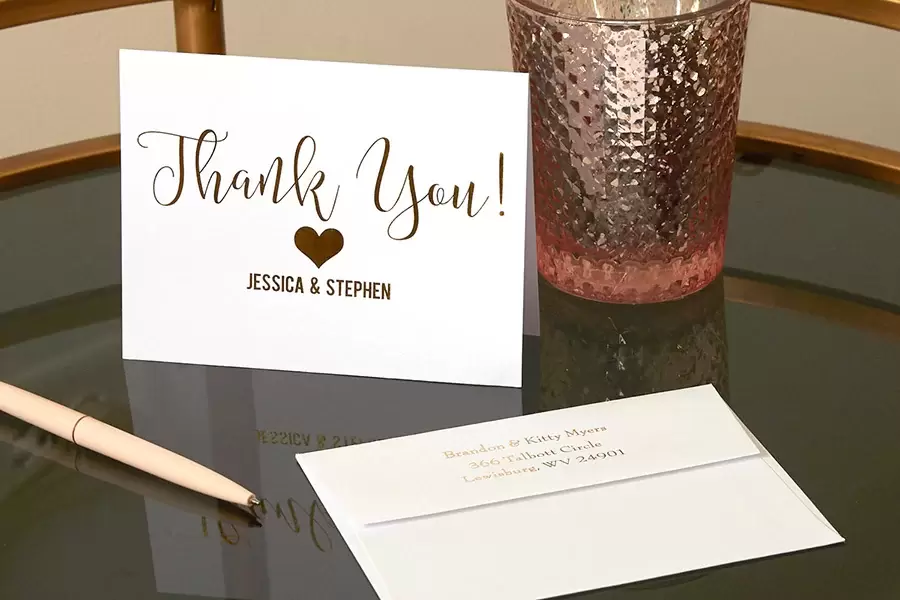wedding thank you card