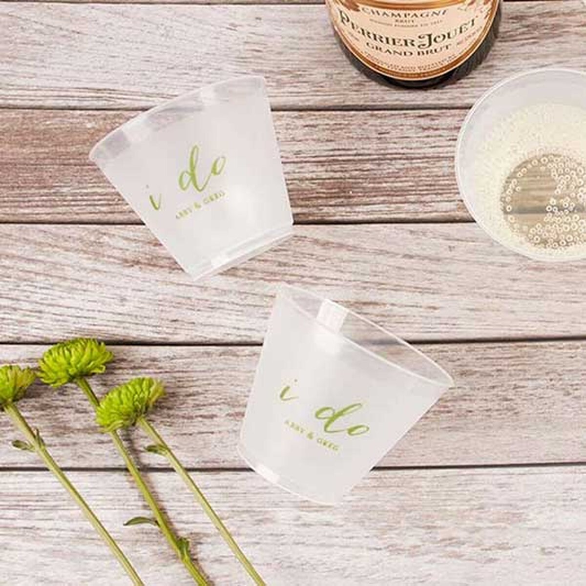 custom 9 oz. frost flex wedding cup