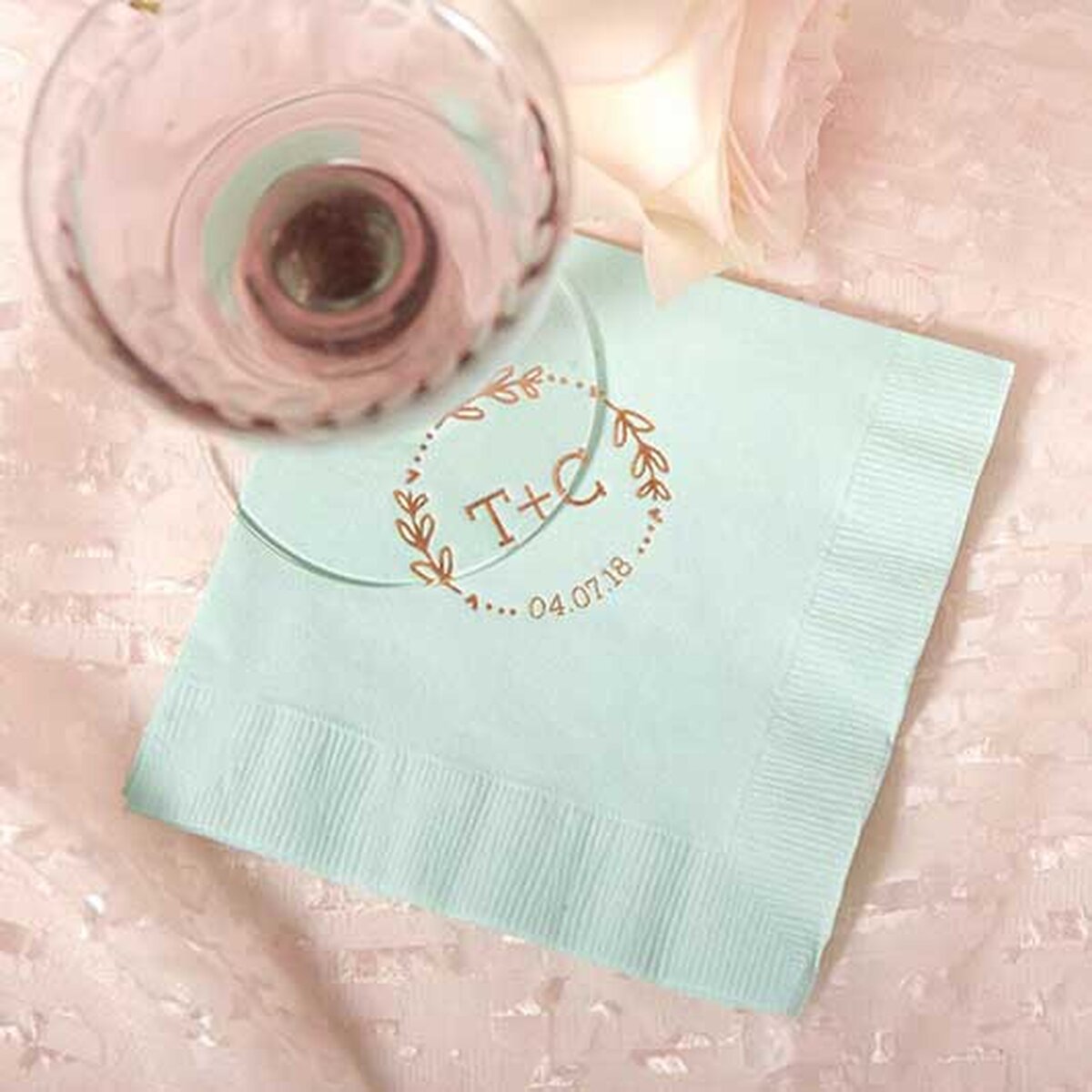 personalized wedding cocktail napkins