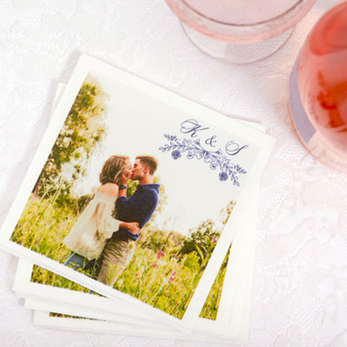 Full Color Photo personalized cocktail napkins