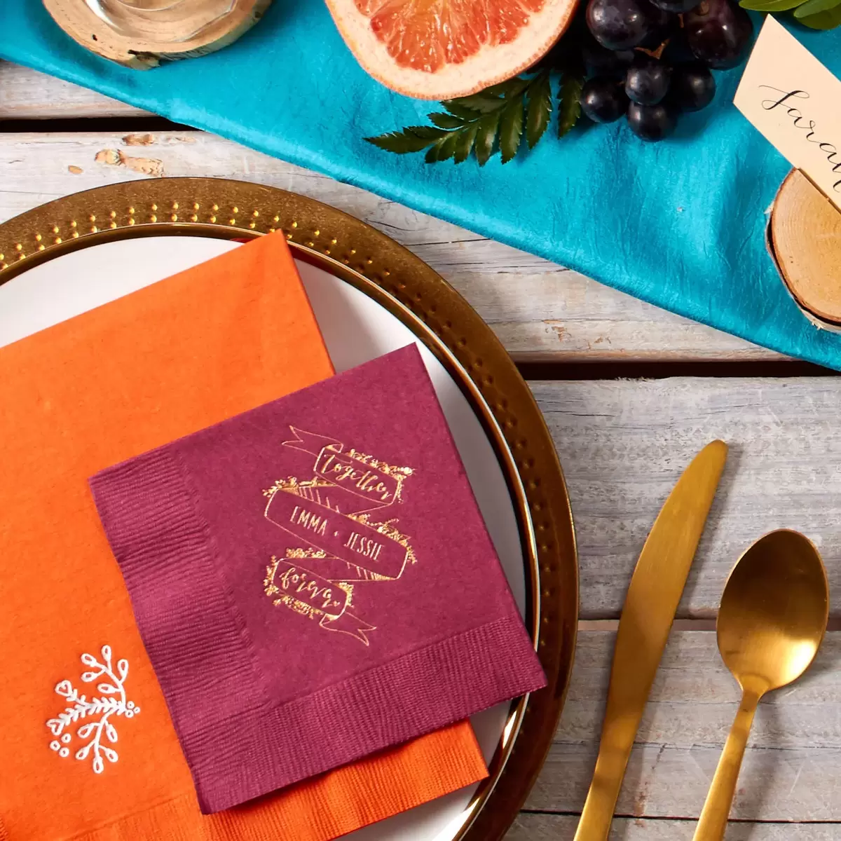 how to have a bright fall wedding palette