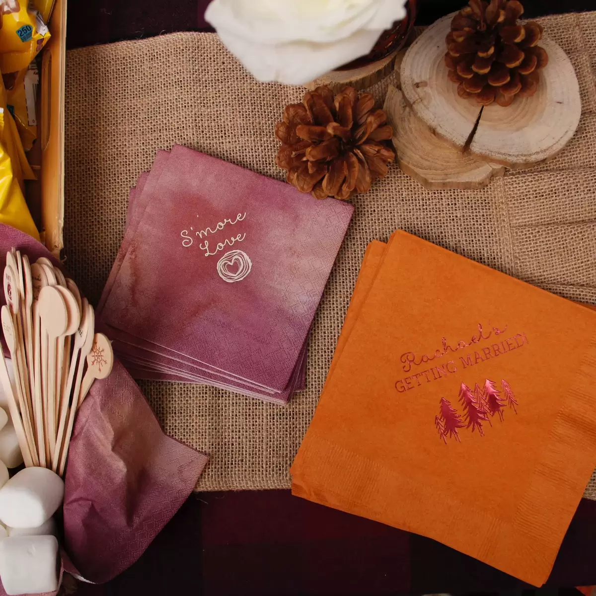 personalized bridal shower napkins