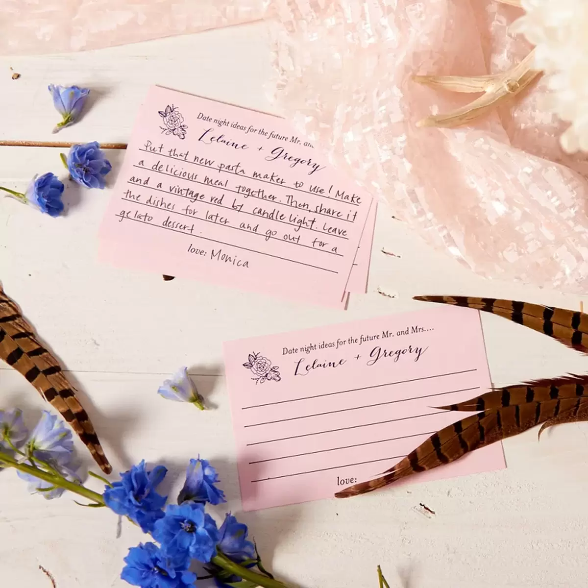 custom recipe cards for bridal shower activities