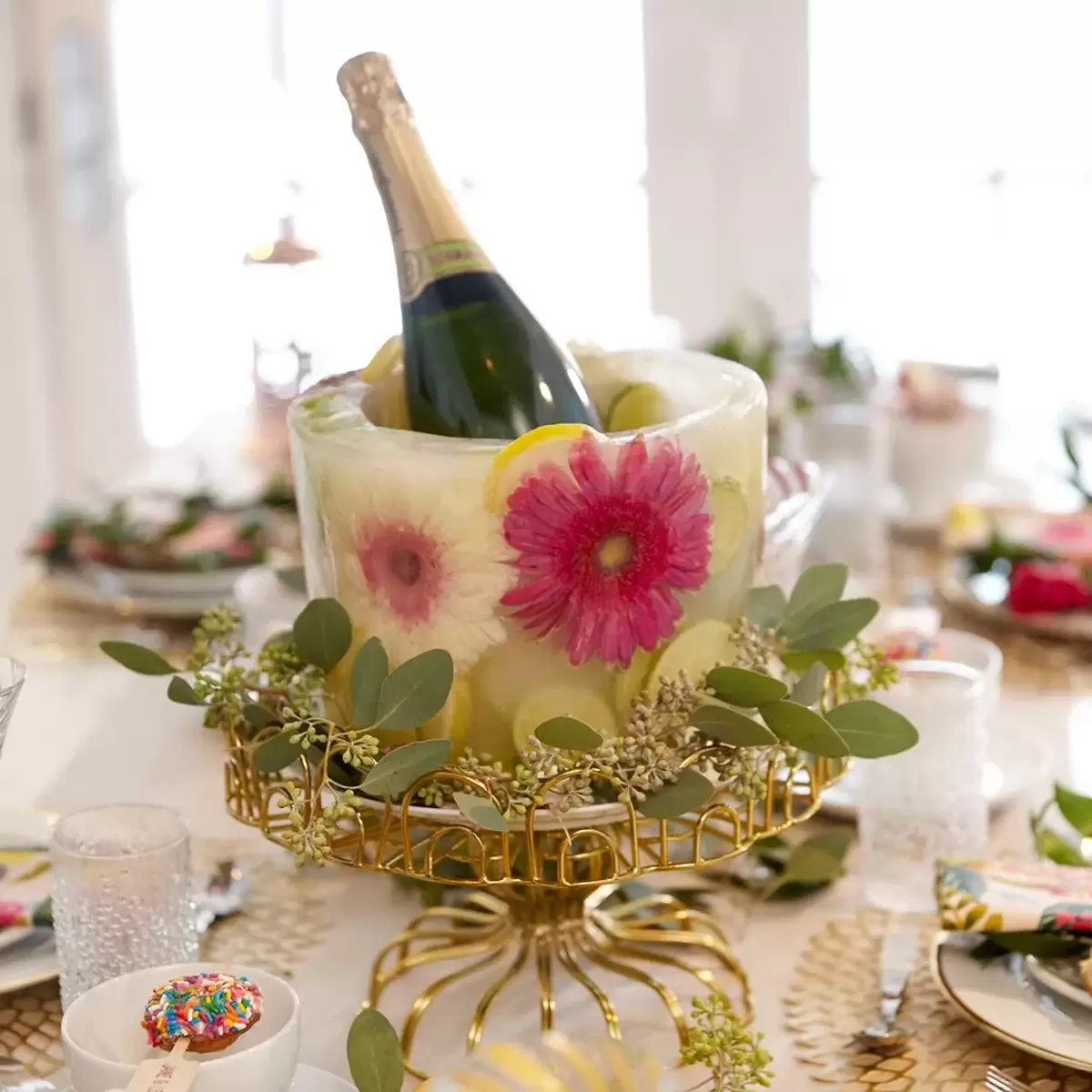 DIY Flower Ice Bucket