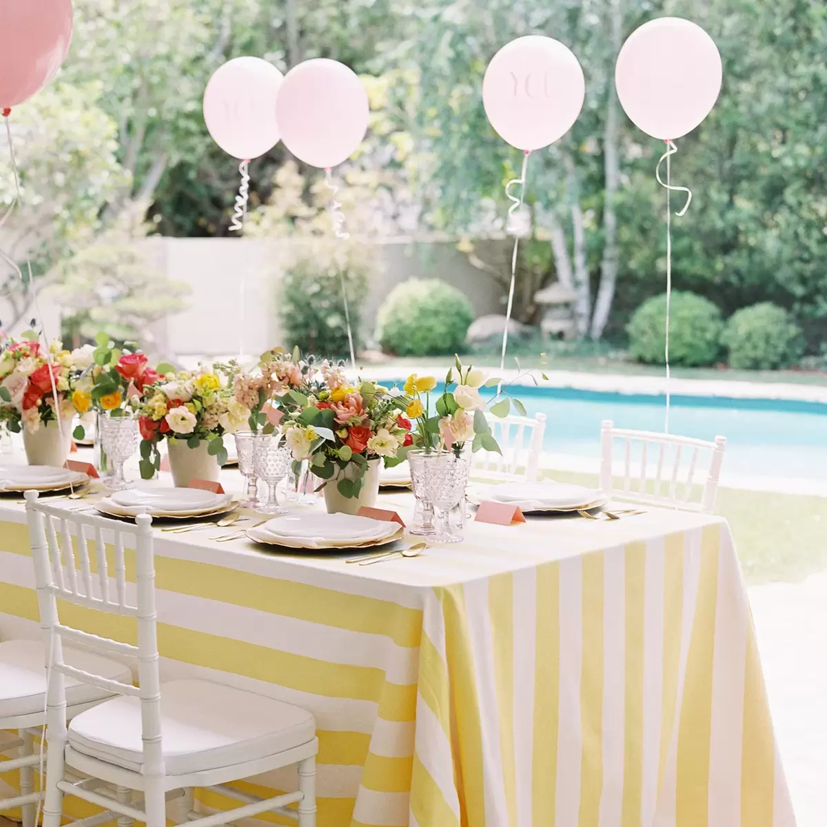 Pink and Yellow Bridesmaid Brunch
