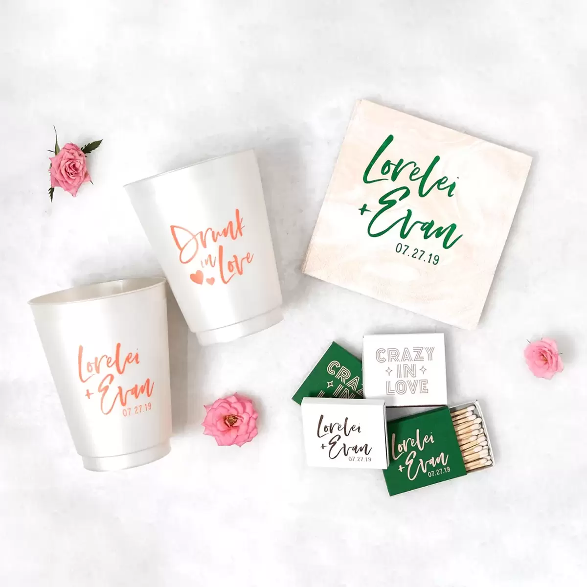 custom coordinating wedding supplies