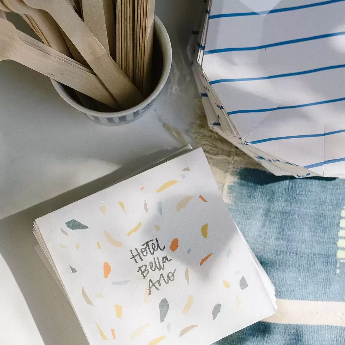 personally designed full color custom party napkins