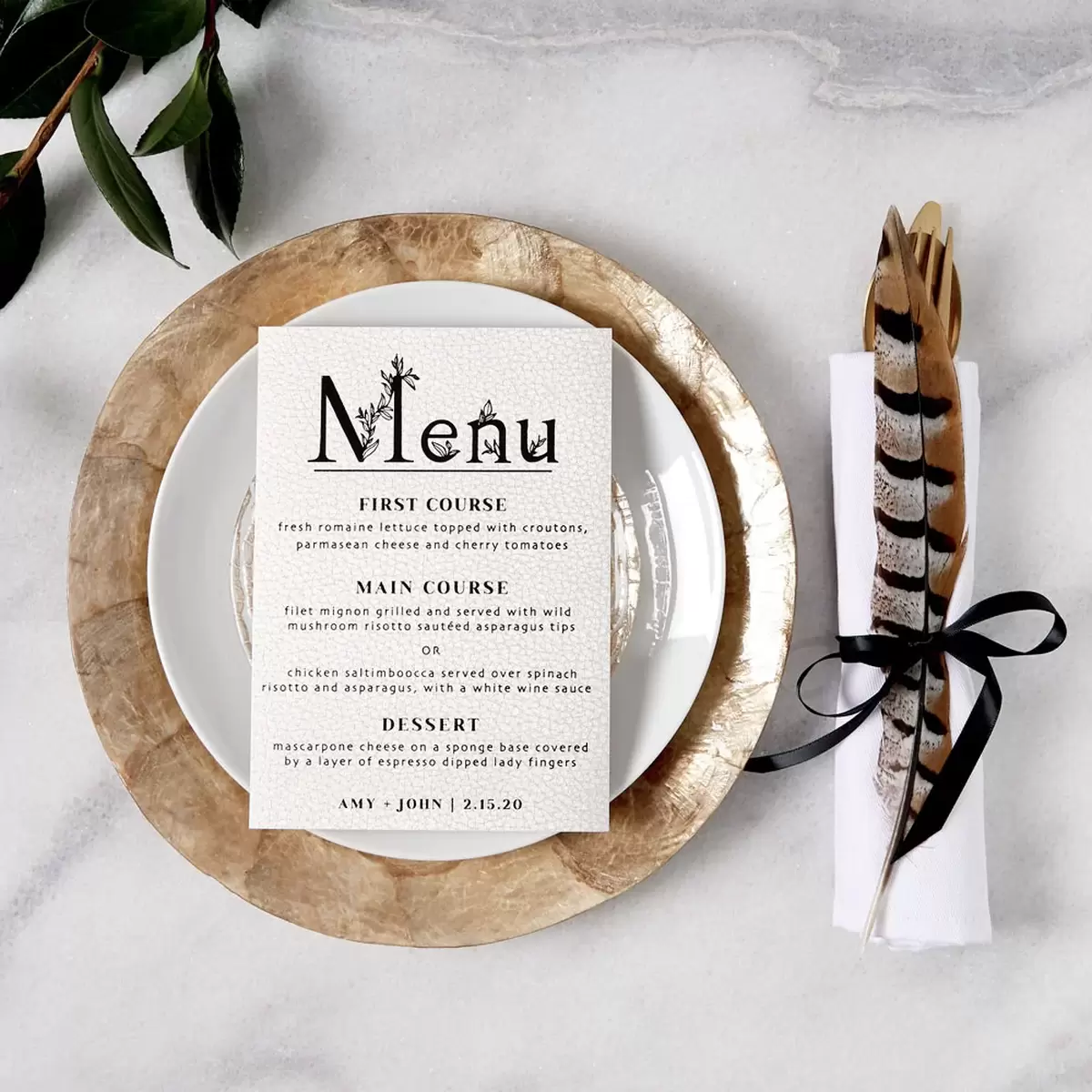 Feather Accents at Your Spring Wedding from FYP