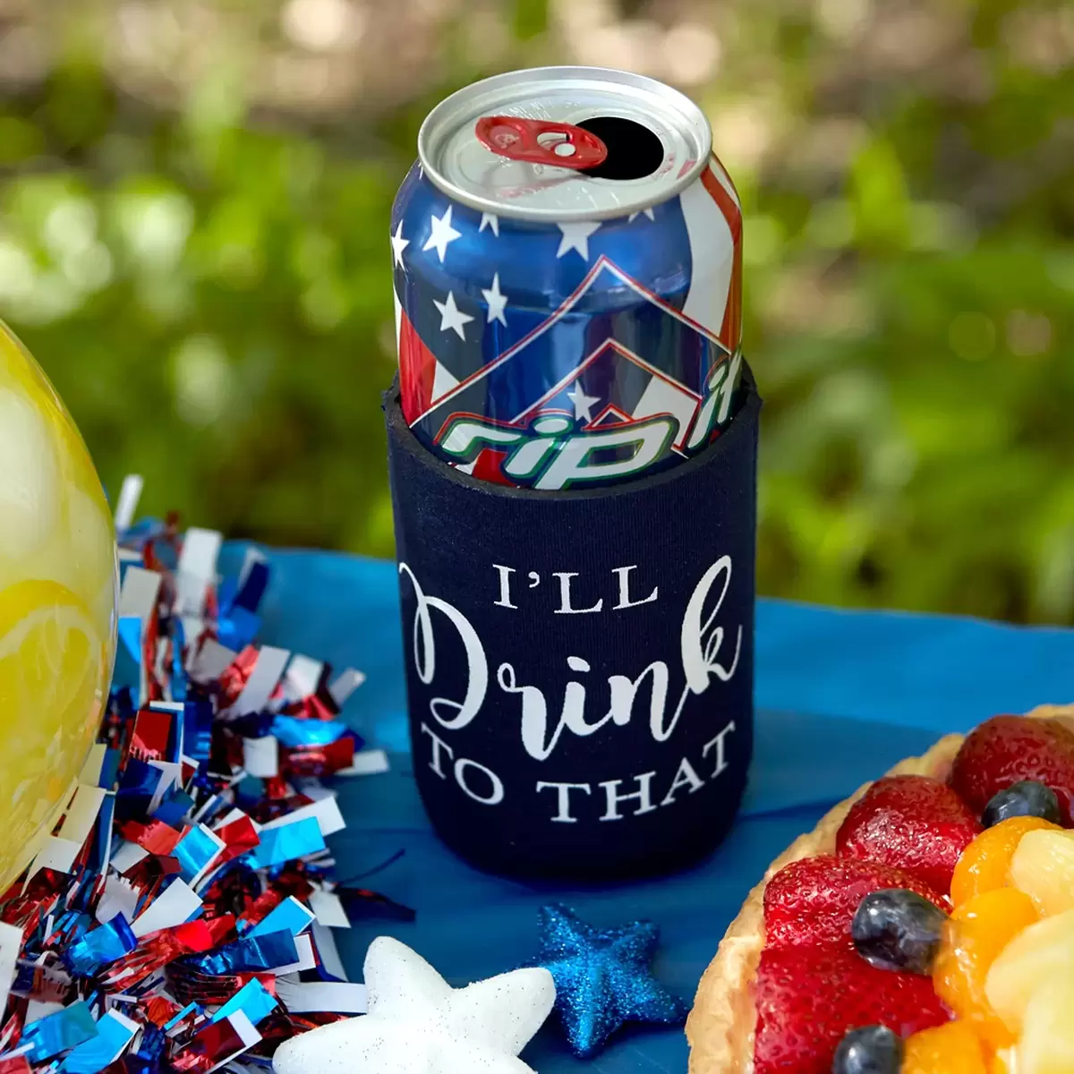 give your guests personalized koozies this 4th of July