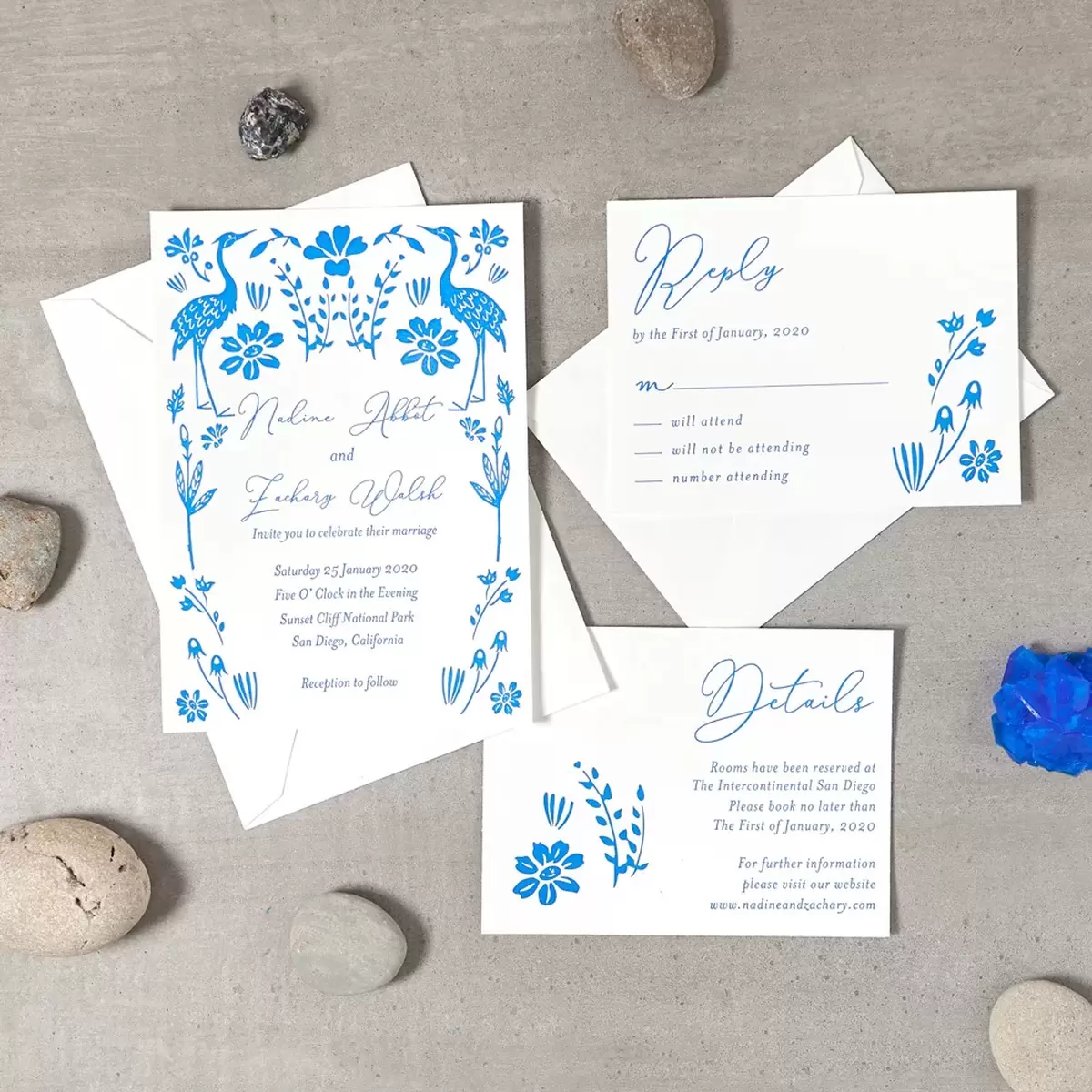 letterpress printed invitations
