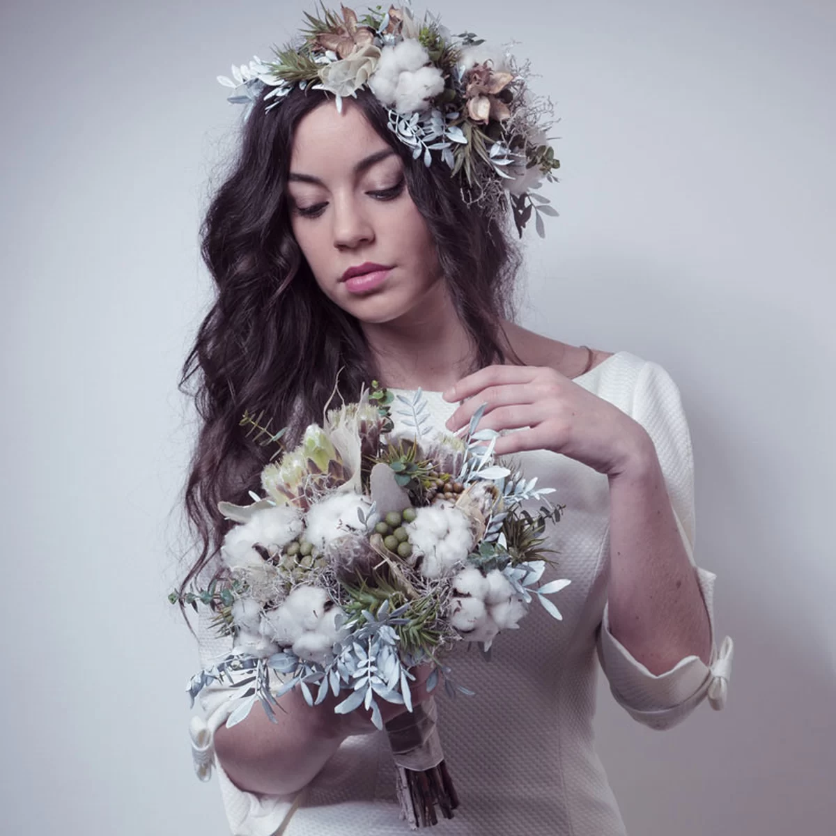 Blue, Gray and Blush Winter Wedding Color Palette