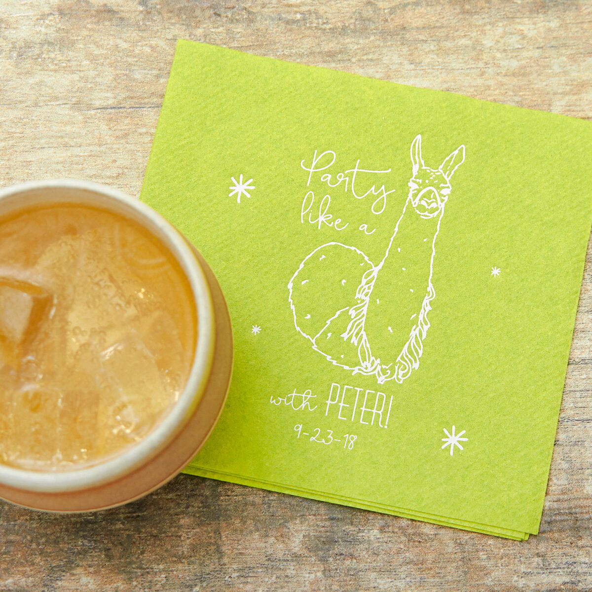 Shop the Party like a llama! Collection Custom Linen Like Cocktail Napkins