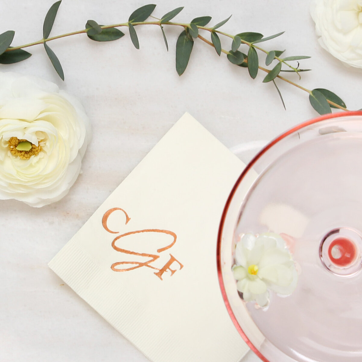 shop Modern Metal Mix collection custom cocktail napkin