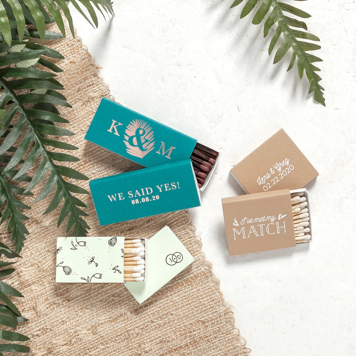 Shop the Backyard Romance Collection Custom Matchboxes