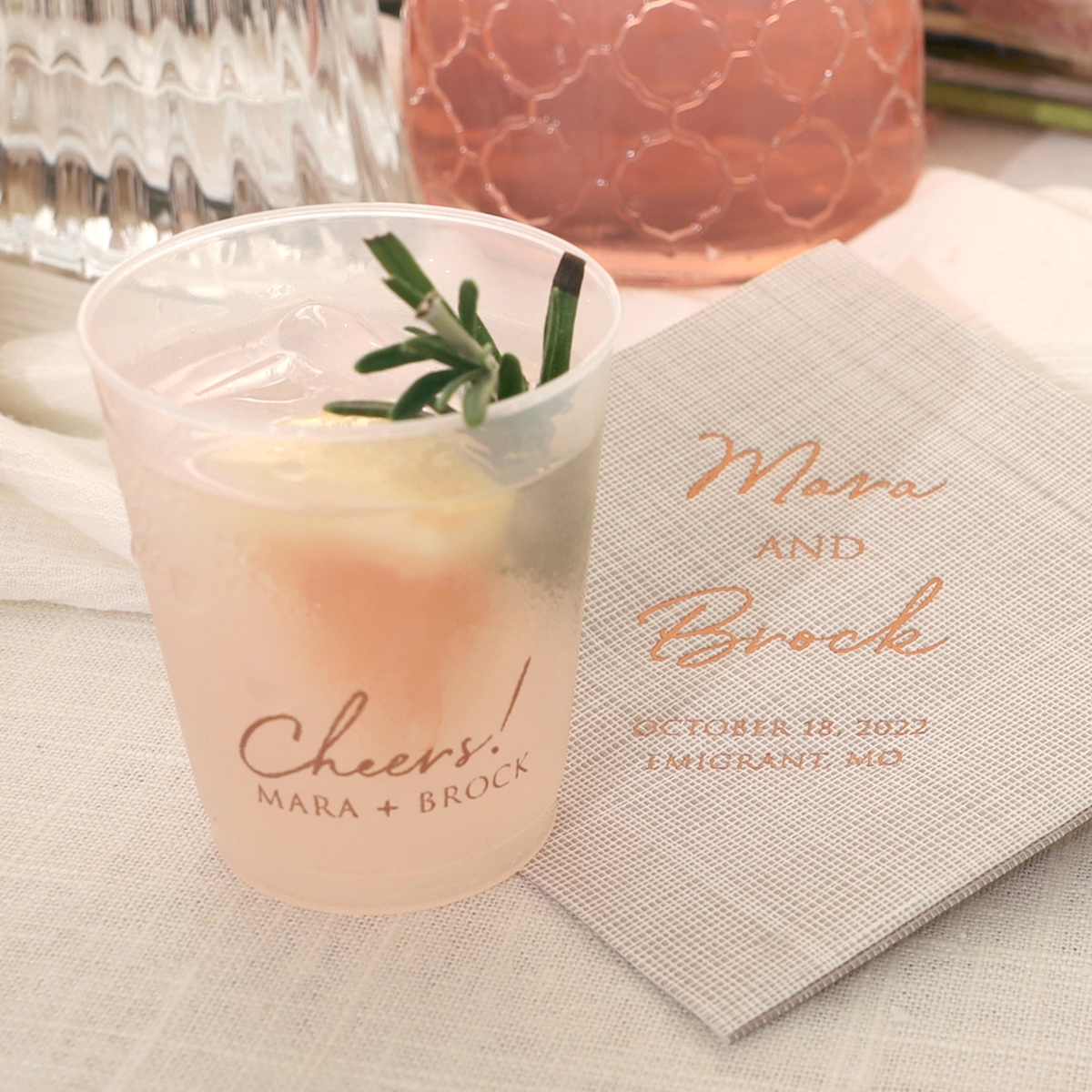 shop the Grassland Gala custom cocktail napkin