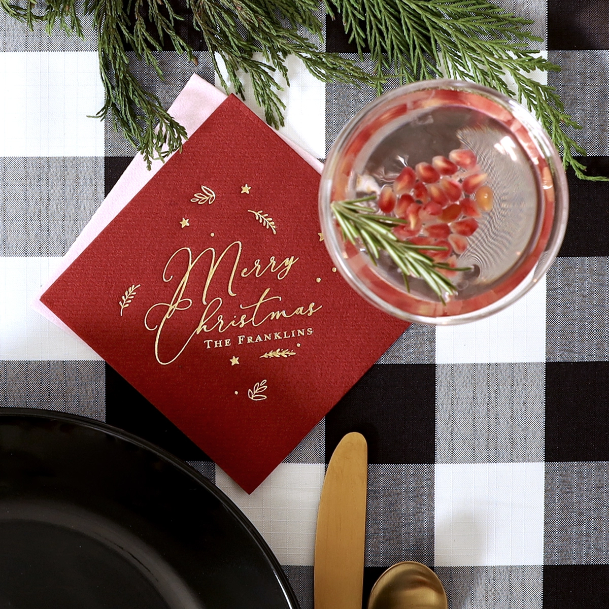 Thank You For Being a Friend custom cocktail napkin