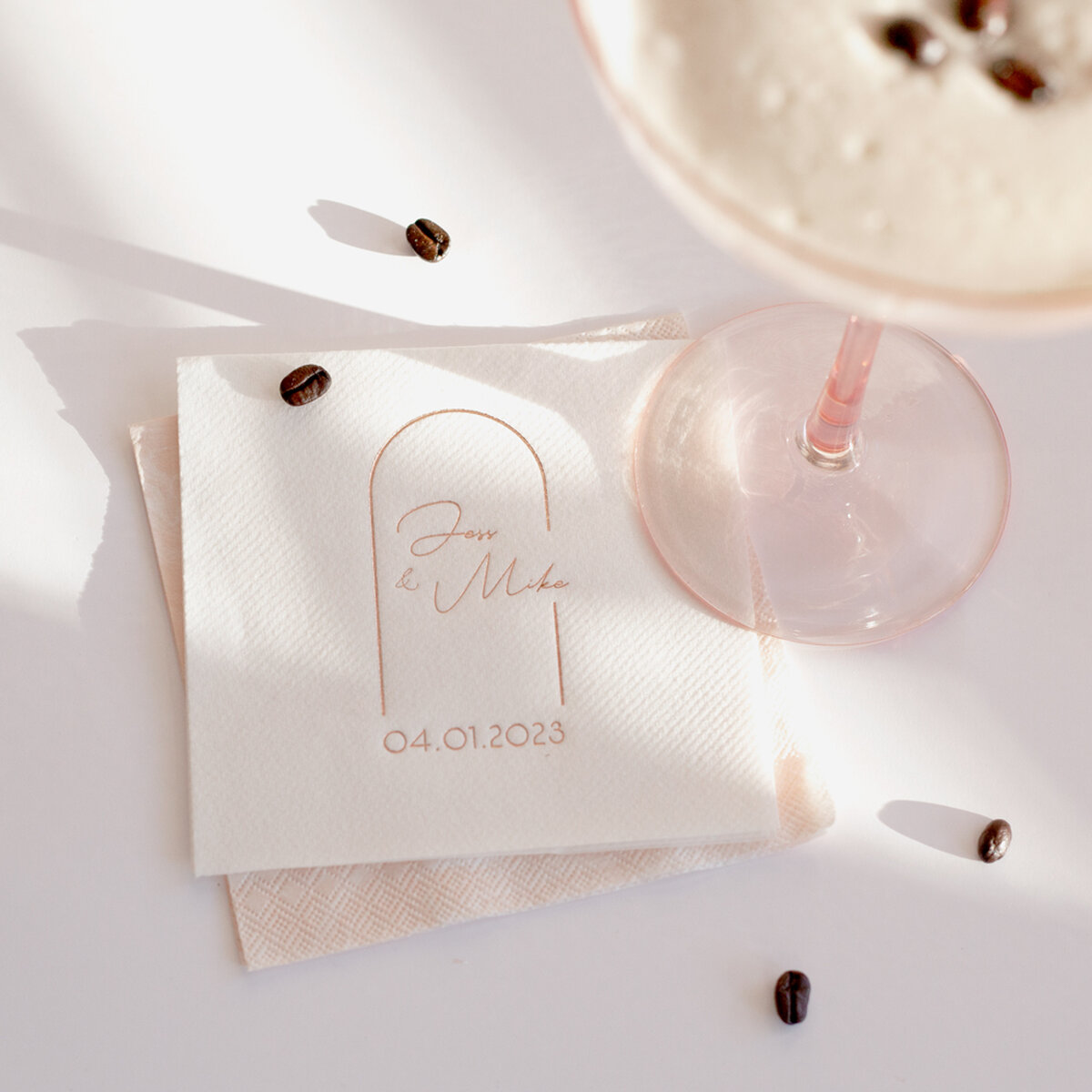 shop the blushing bride collection custom cocktail napkin