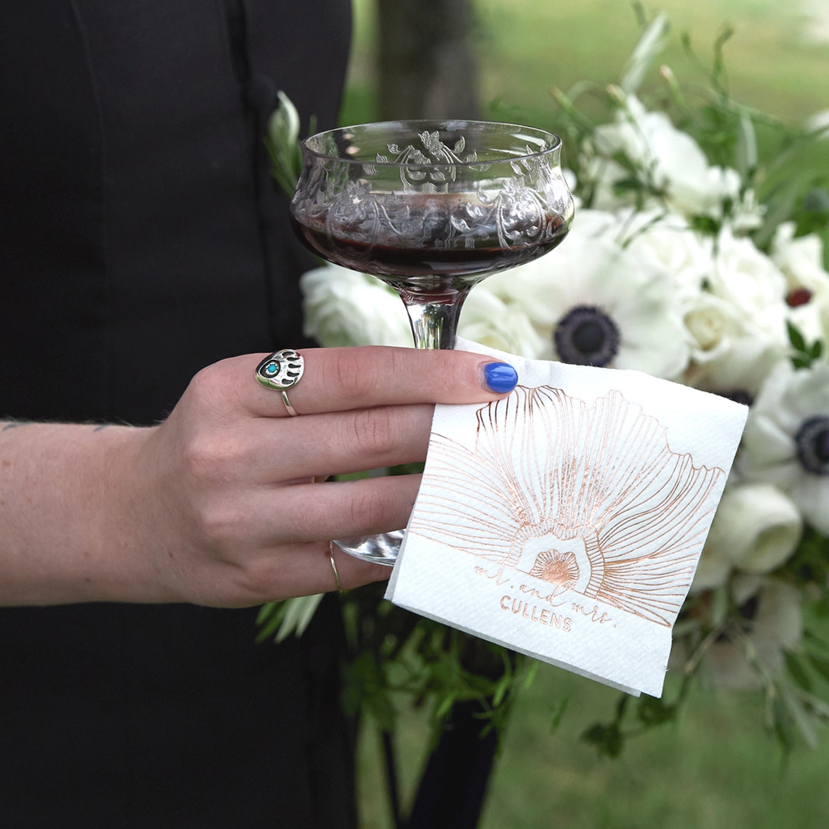 Shop the Velvet Romance Collection Custom Cocktail Napkin