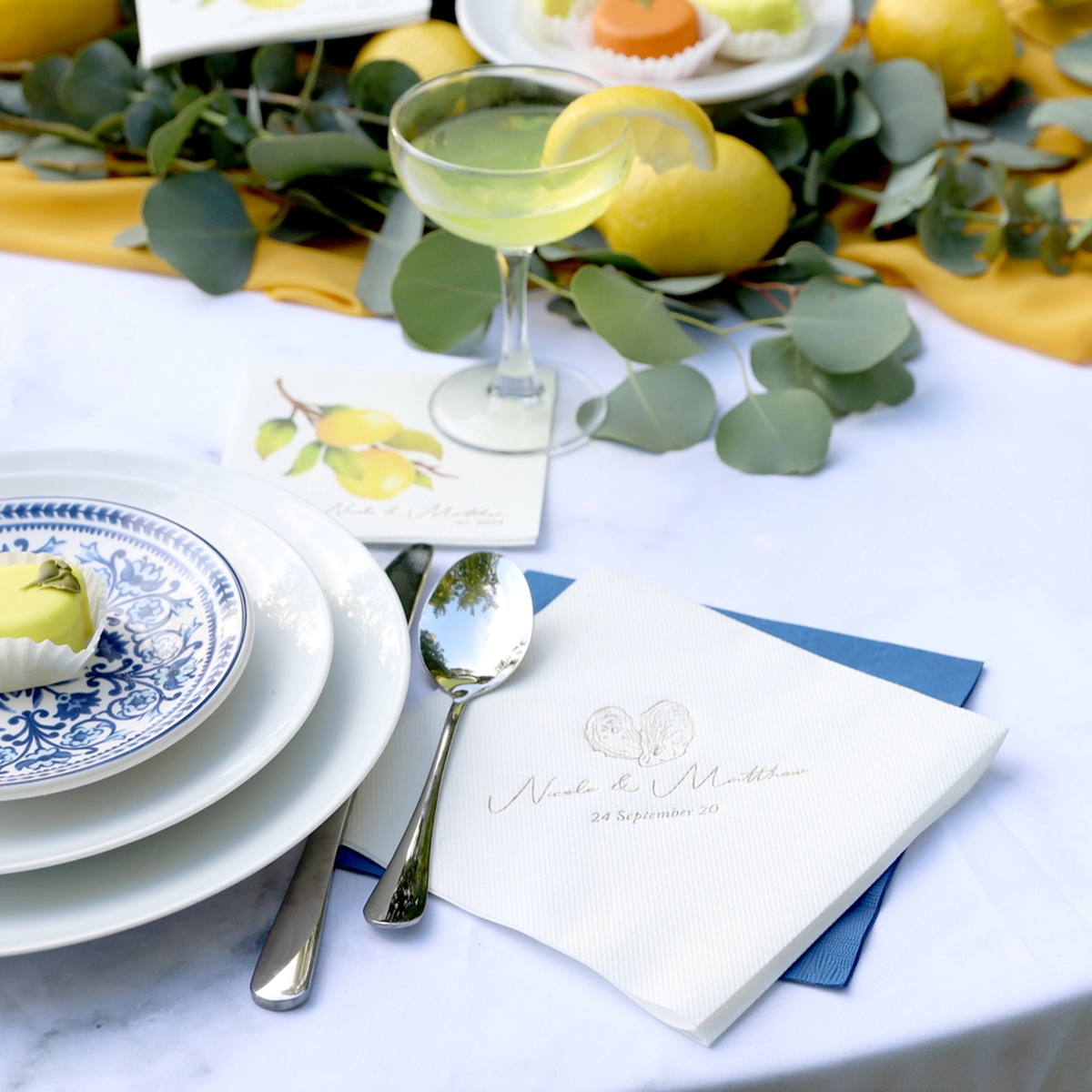 classic italian wedding collection custom cocktail napkins