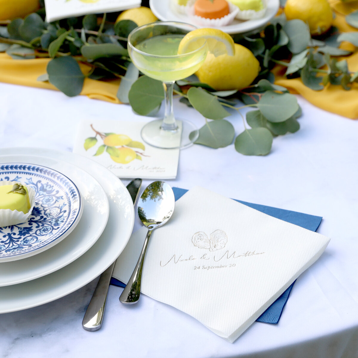 classic italian wedding collection custom cocktail napkins