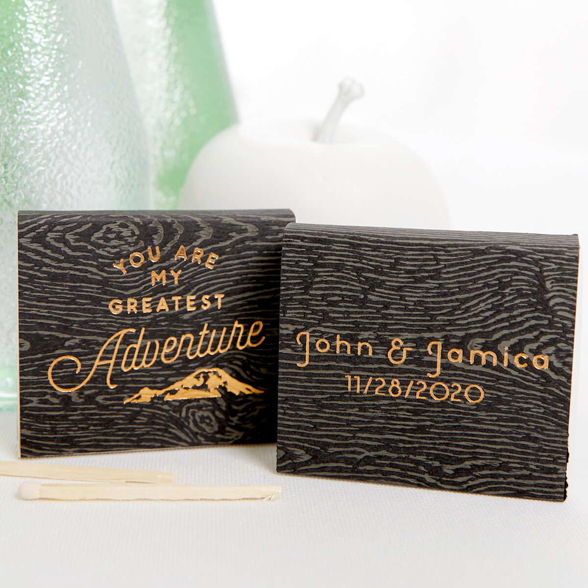 Shop the Naturally Cozy Collection Custom Square Matchboxes