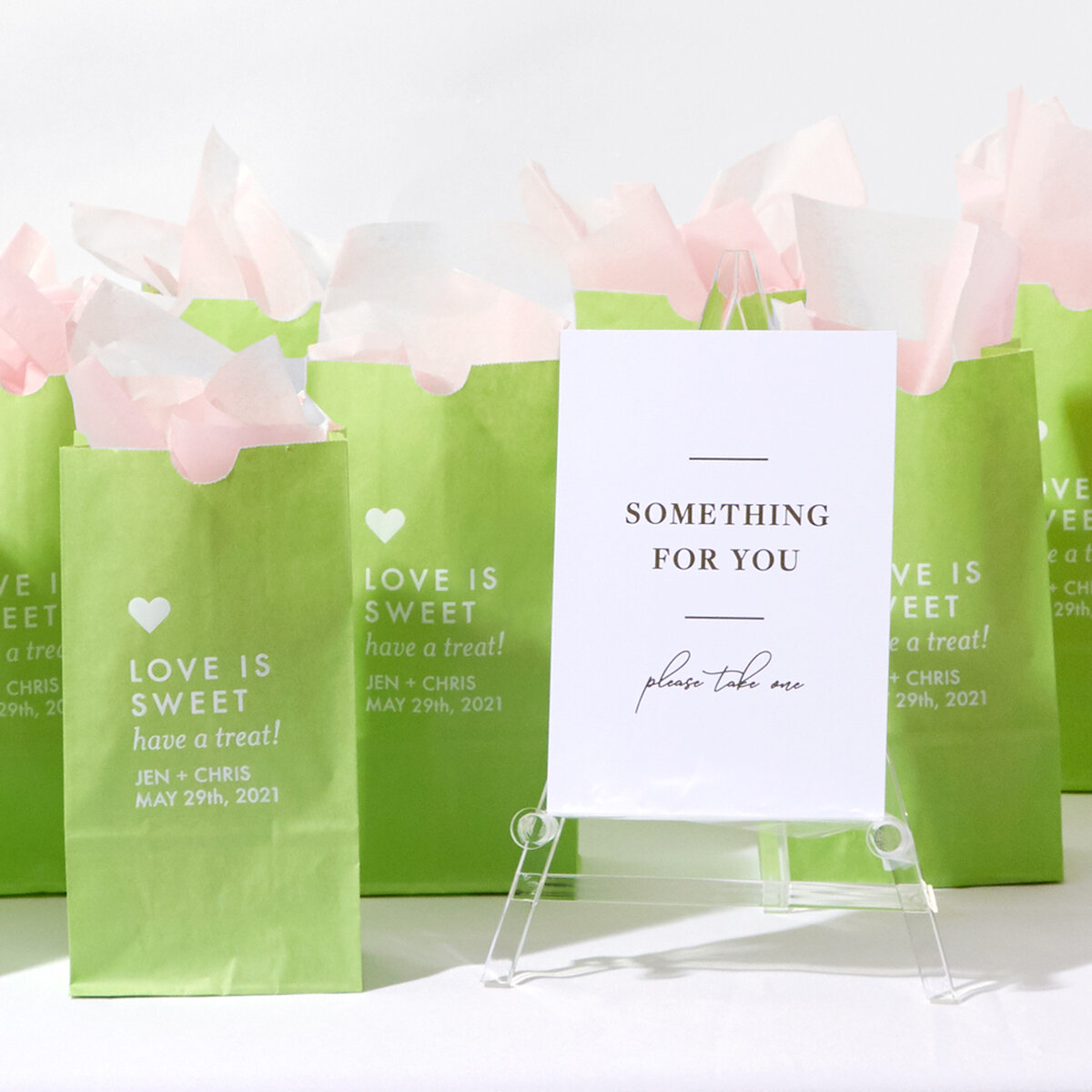 Green House Glow Spring color palette custom popcorn bags