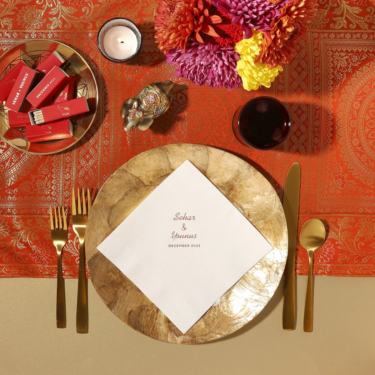 shop the Contemporary Indian collection custom dinner napkin