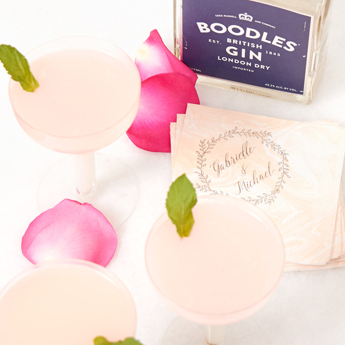 antique chic custom cocktail napkin