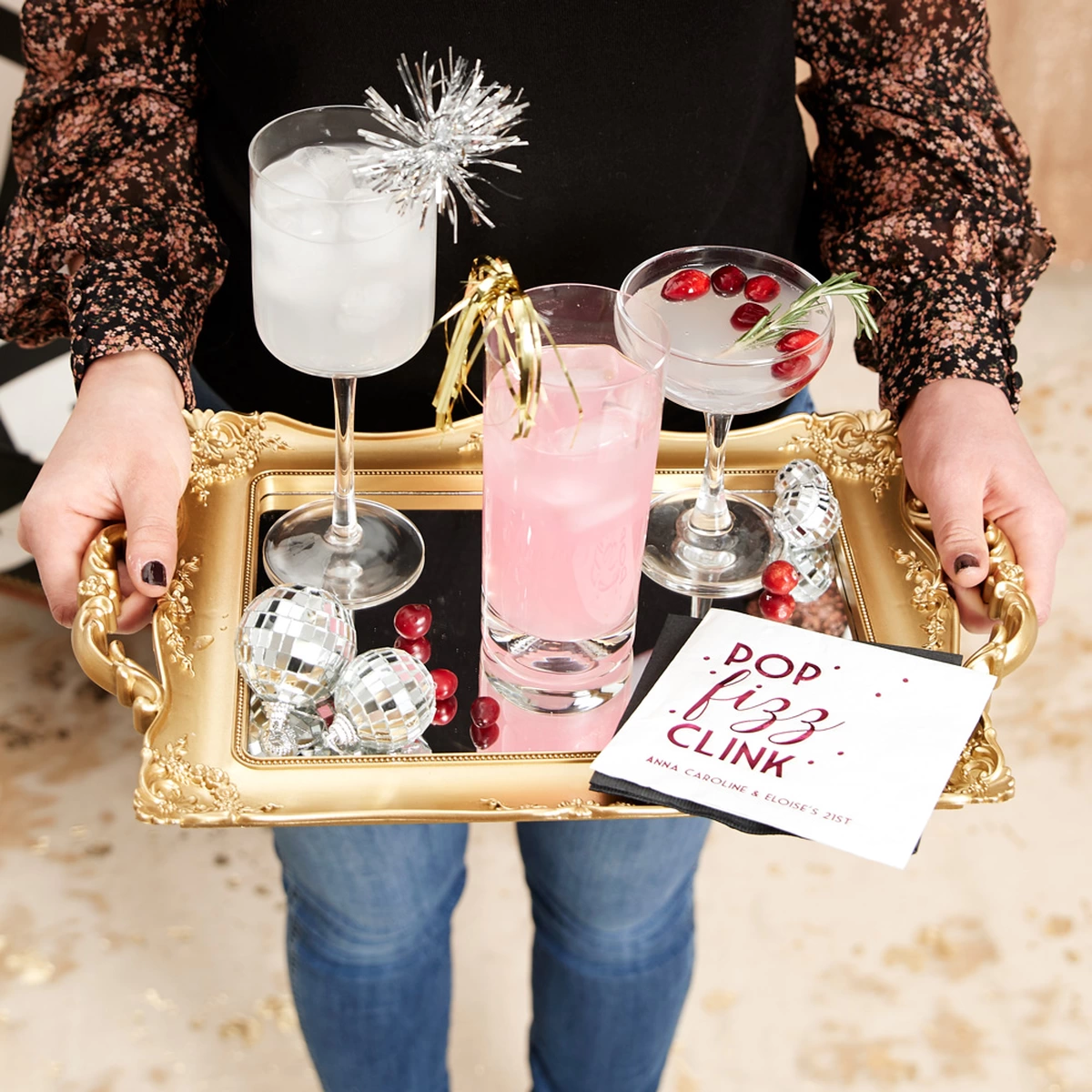 shades of pink with black wedding theme