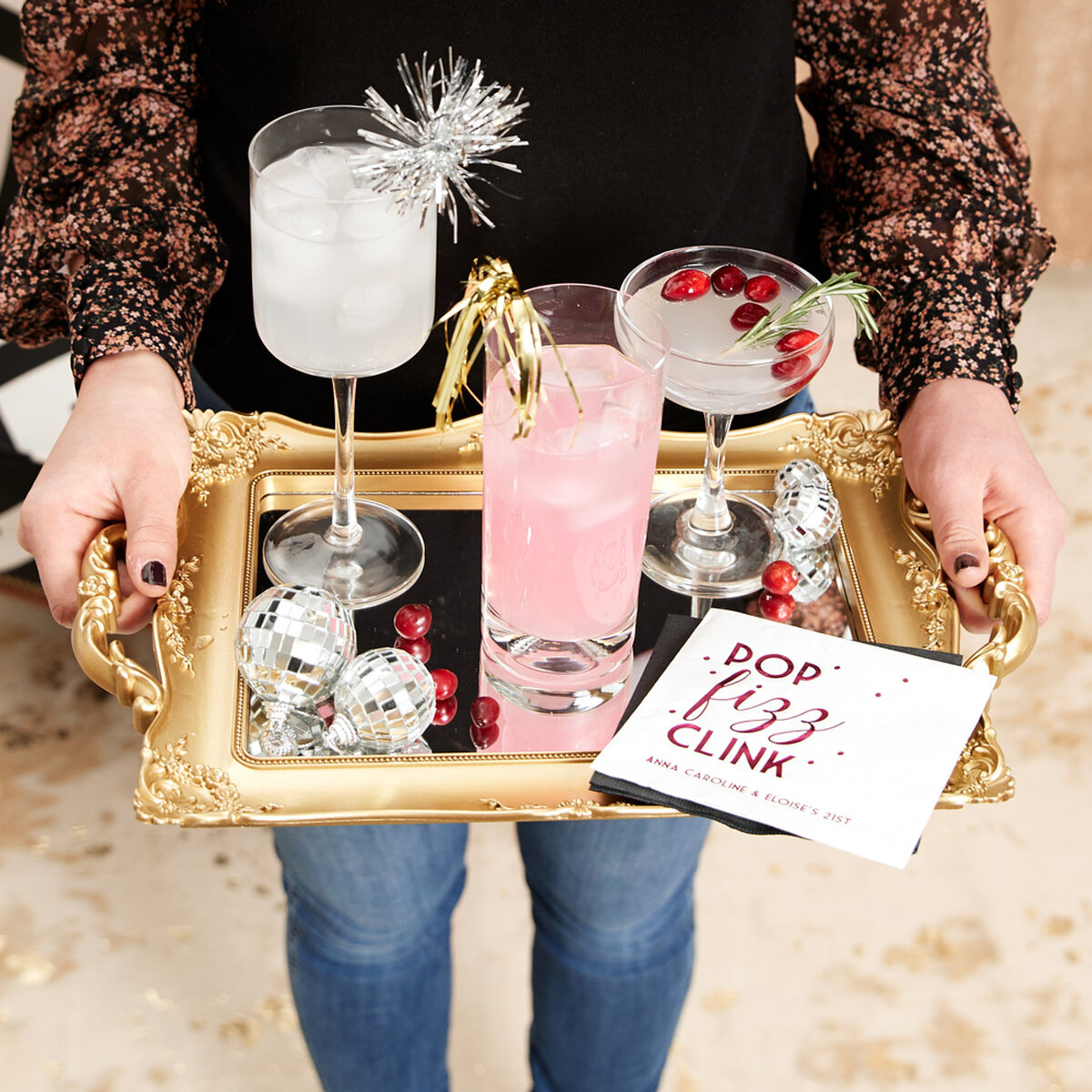 shades of pink with black wedding theme