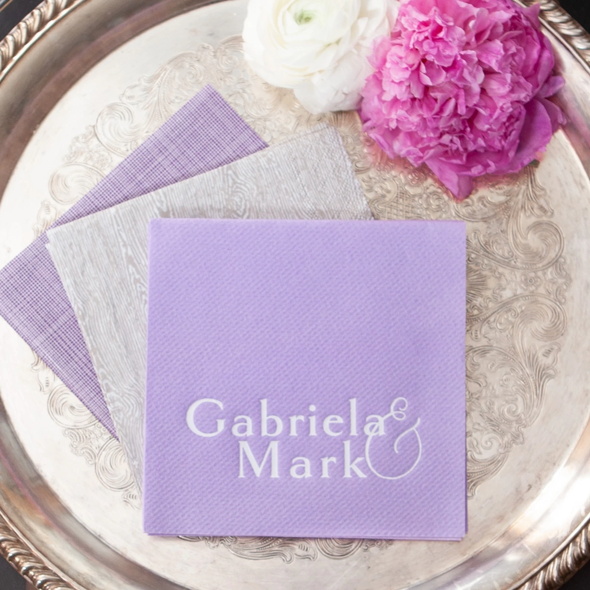 shades of pink with black wedding theme